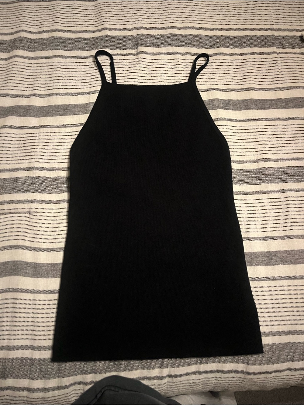 Sleek Black Spaghetti-Strap Camisole